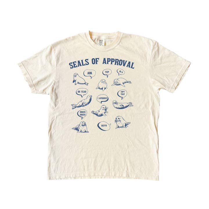 Seals Of Approval T-Shirt for wholesale by Blue Giraffe Inc
