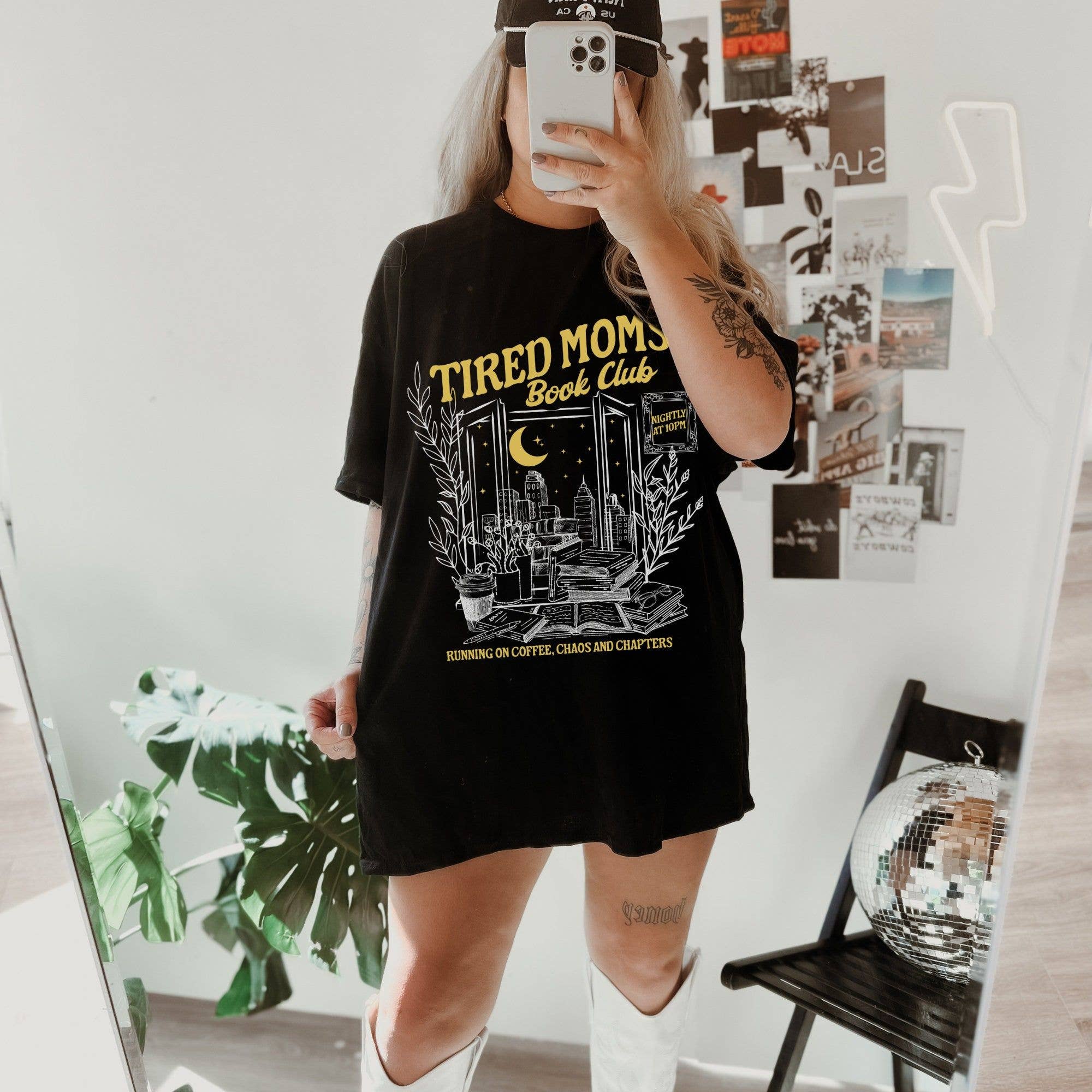 TheKingShirt - Wholesale Graphic Sweatshirt - Women's - Bookish Mom Fall Book Club Shirt1