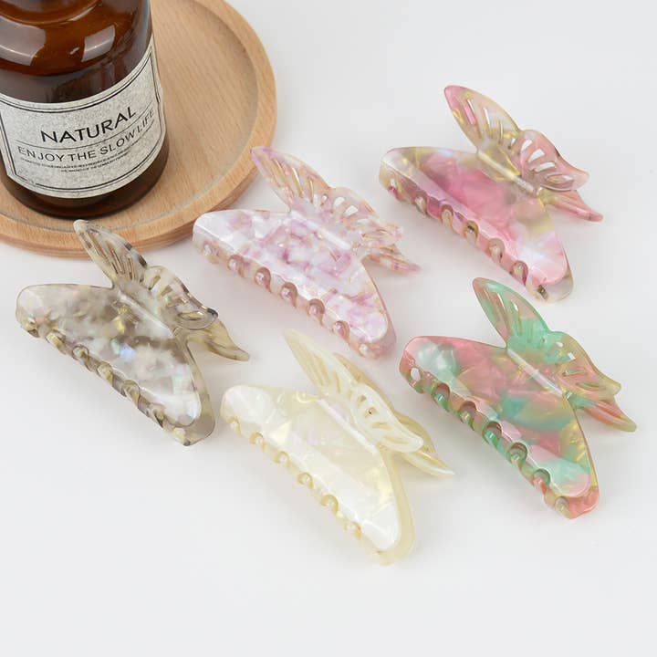 Butterfly Acetate Hair Claw Clip, Eco-Friendly for wholesale by TheDivaSoap