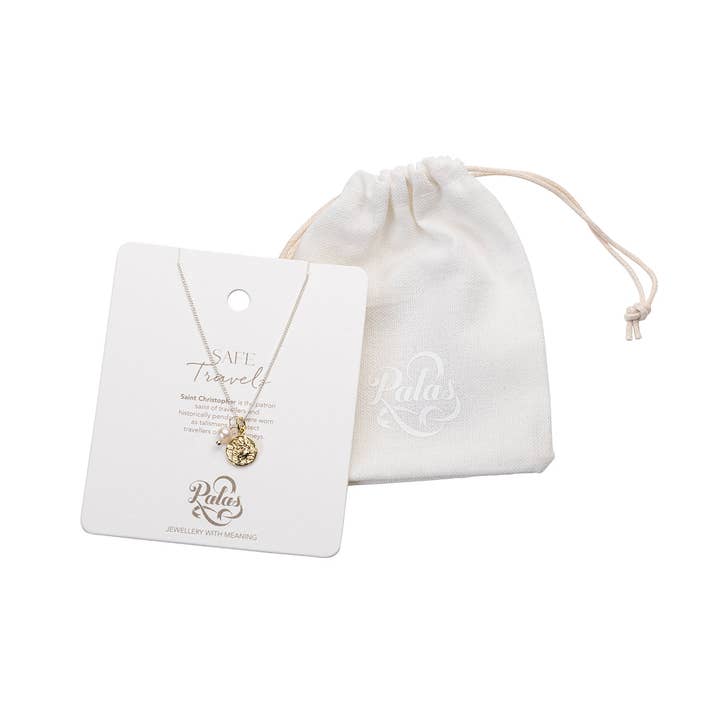 Palas Jewellery – Großhandel Kette mit Anhänger/Charm – Gute Reise (Heilige/r) Traumweber-Halskette4