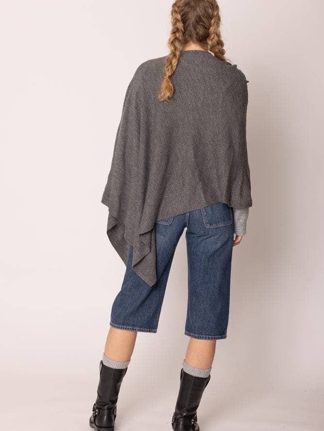 MiMi Wholesale - Wholesale Poncho - Women's - CCP320056 Juney Soft Classic Knit Poncho Ruana33