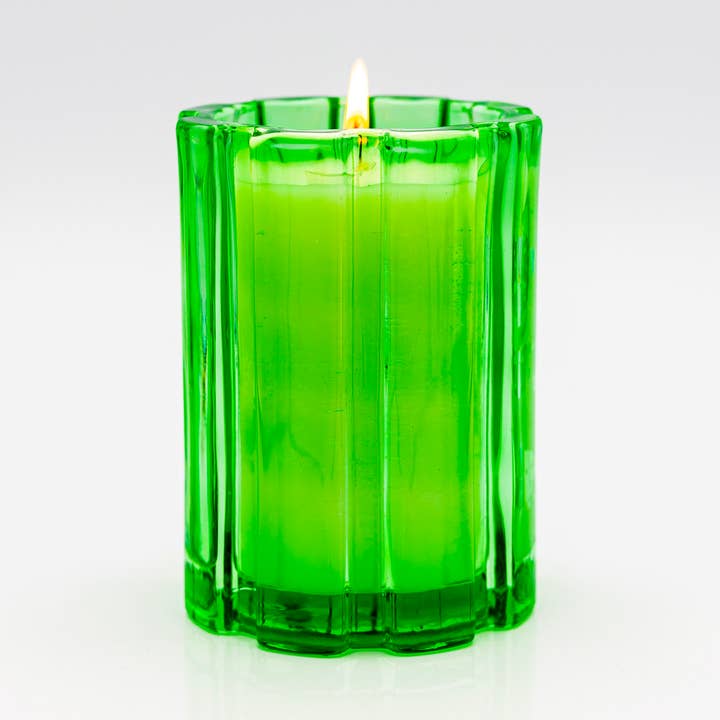 Coleção Bubble Crush | Vela de vidro verde Coco Palm por atacado de Thompson Ferrier