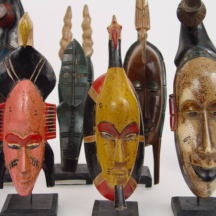 West African Small Mask - ASSORTED for wholesale by Mbare Home + Gift