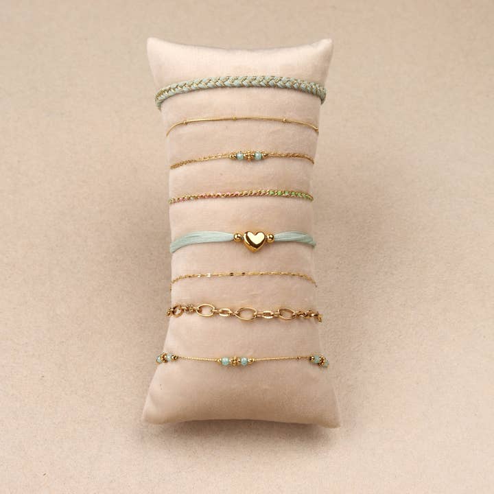 Conjunto de 16 pulseras de acero (azul) para venta al por mayor de Les Cleias