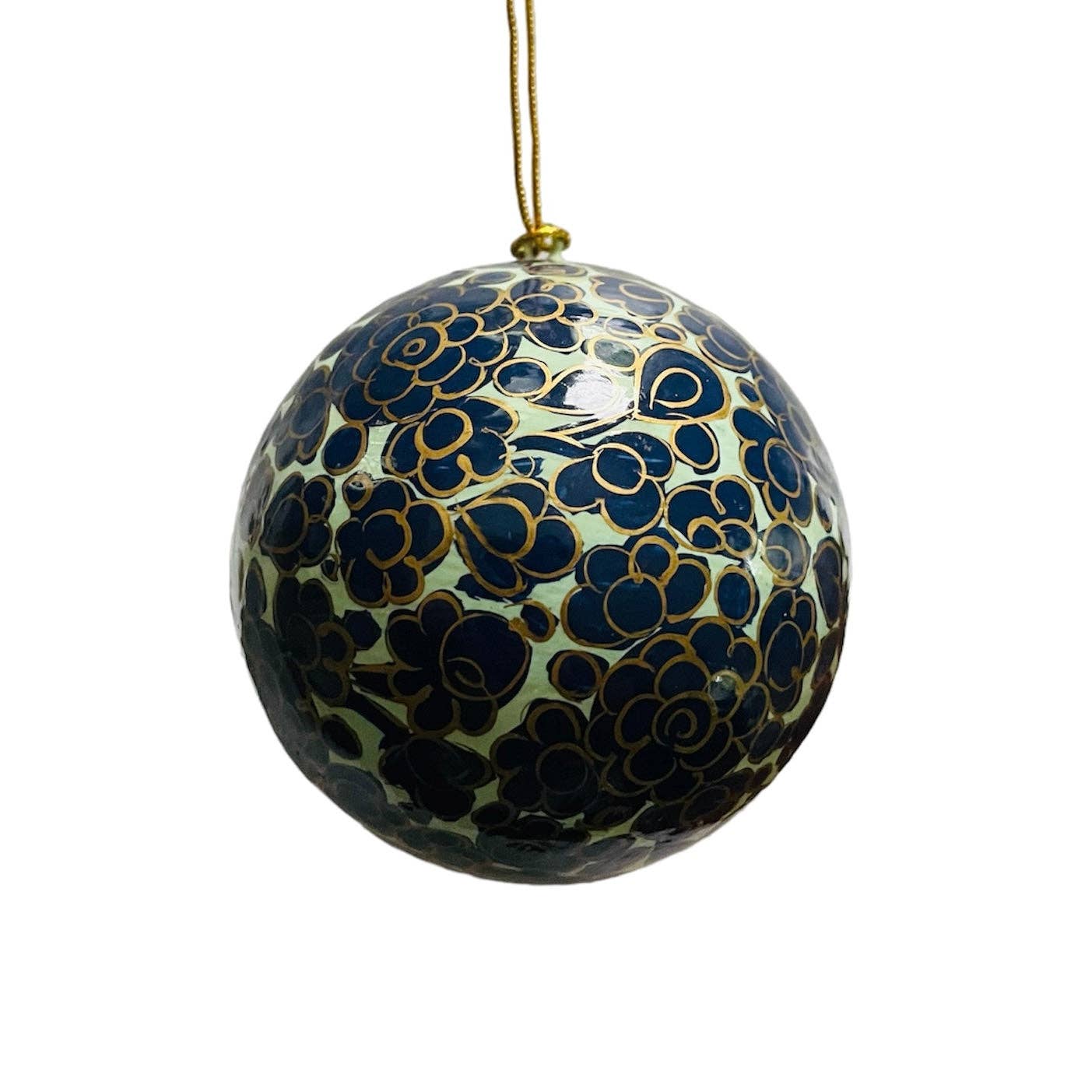 Beautifully Made Fair Trade - Wholesale Ornament - India | Paper Mache | Blue | Ornament1