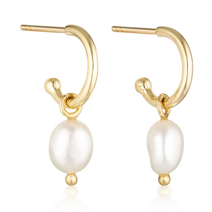 Baroque Pearl Core Hoop Earrings for wholesale by Linda Tahija Jewellery
