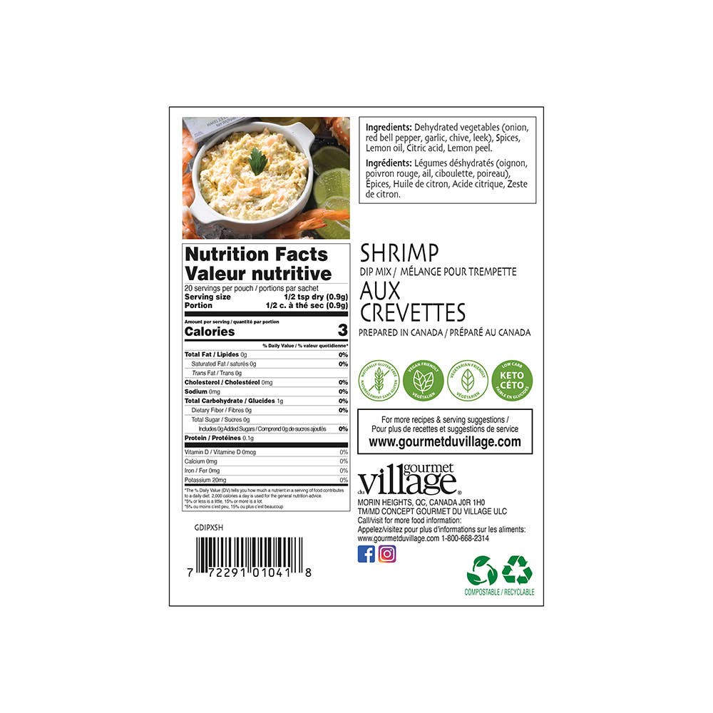 Gourmet Du Village - Wholesale Dip - Dip Recipe Box  Shrimp2