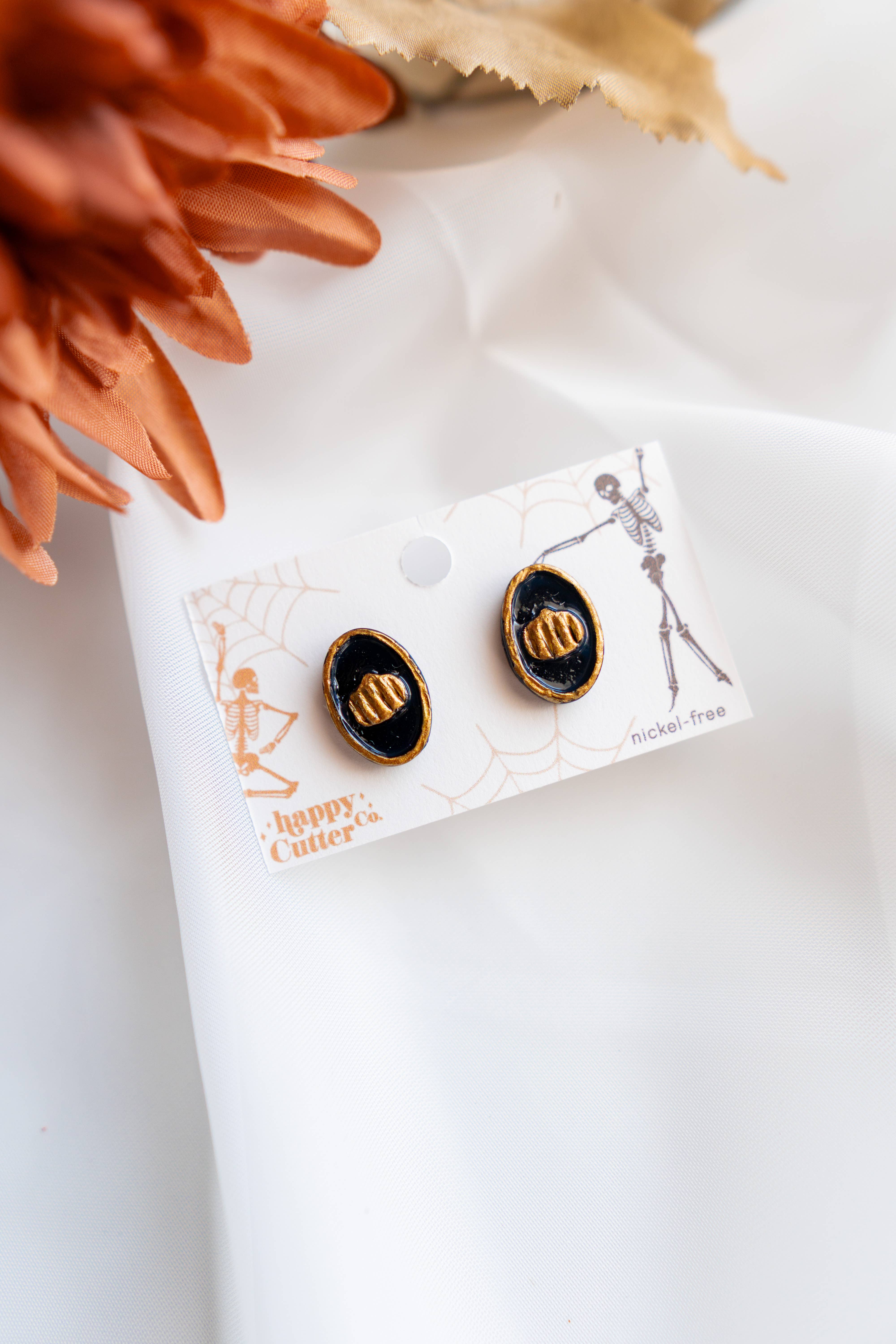 Happy Cutter Co - Wholesale Stud/Post Earrings - Halloween Stud Earrings | Cute Oval Halloween Accessories0