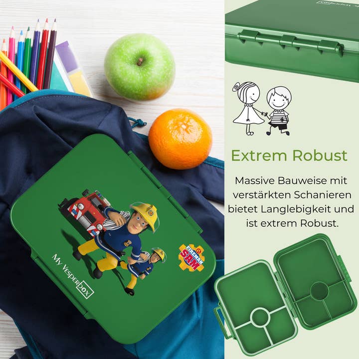 Myvesperbox – Großhandel Lunchbox/-tasche – Kinder – My Vesperbox - Bia - Feuerwehrmann Sam V4 Sam+ Elvis7