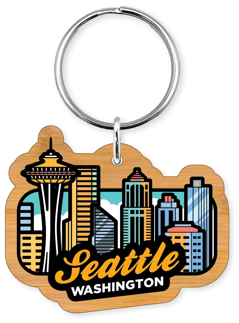 Morris Magnets - Wholesale Keychain - Unisex - Keychain - Seattle City Skyline 12