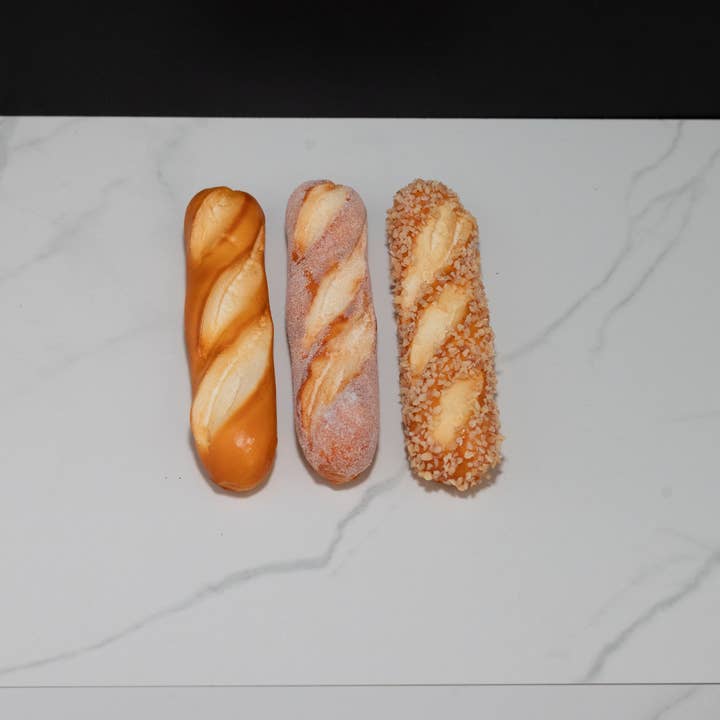 Just Dough It! Fake Foods - Wholesale Decorative Tabletop Object - Fake Mini Breadsticks - Set of 3