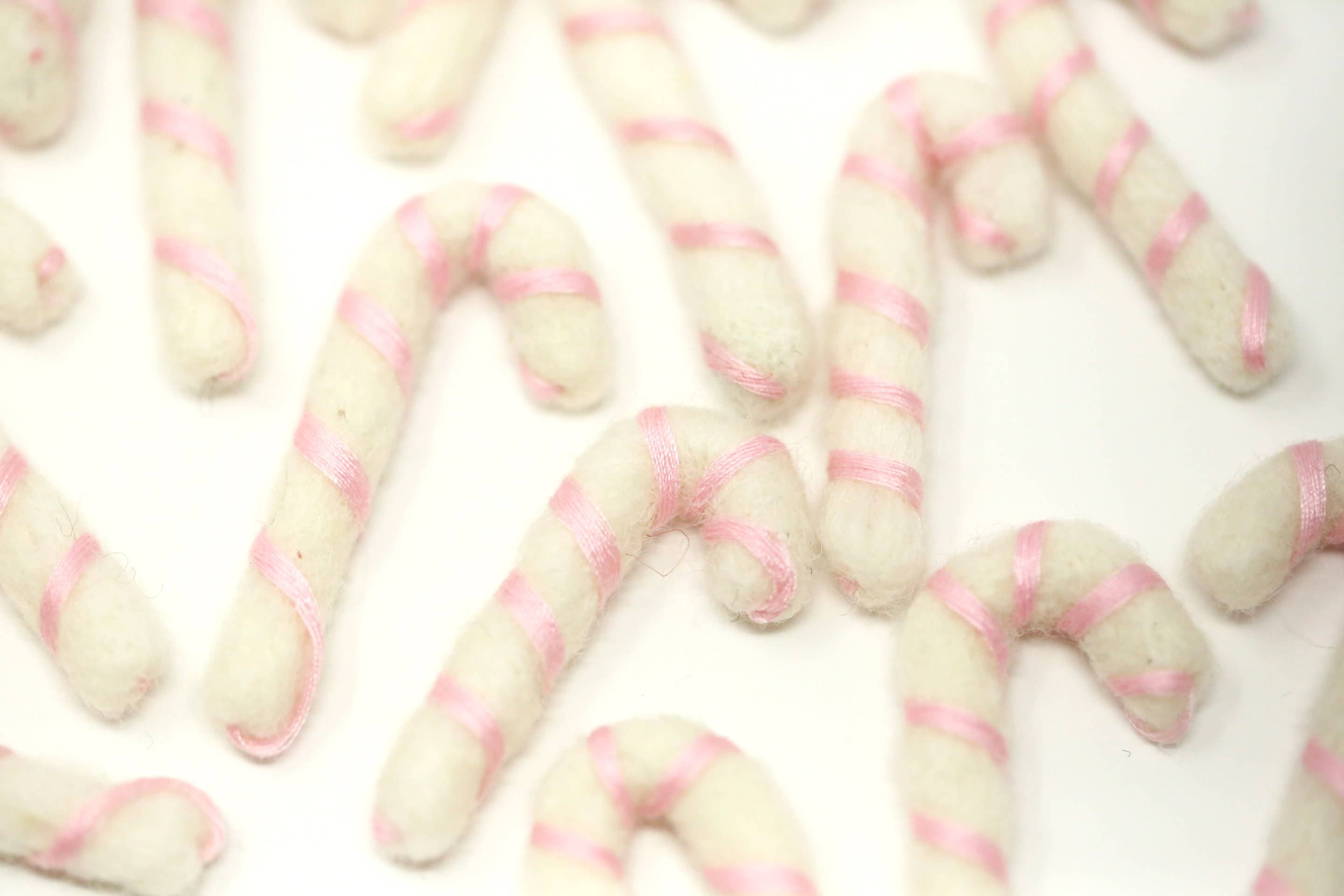 The Felt Pod - Wholesale Christmas Decoration - Felt Christmas Felt Candy Cane Set of 54