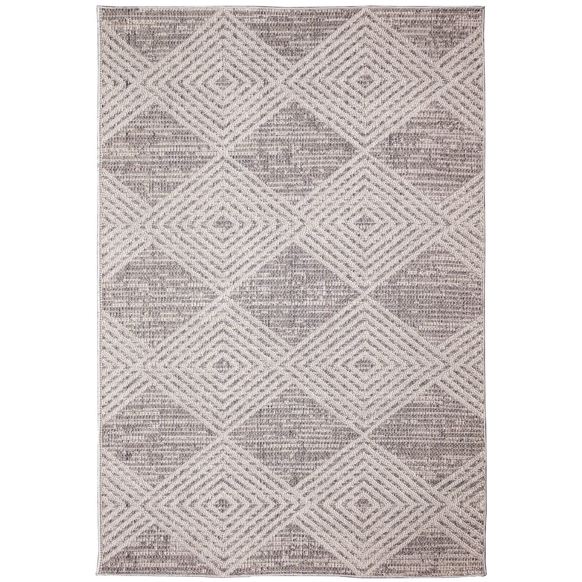 Argent Tapis d'intérieur et d'extérieur Liora Manne Dunes Modern Diamond, argenté en vente sur Faire0