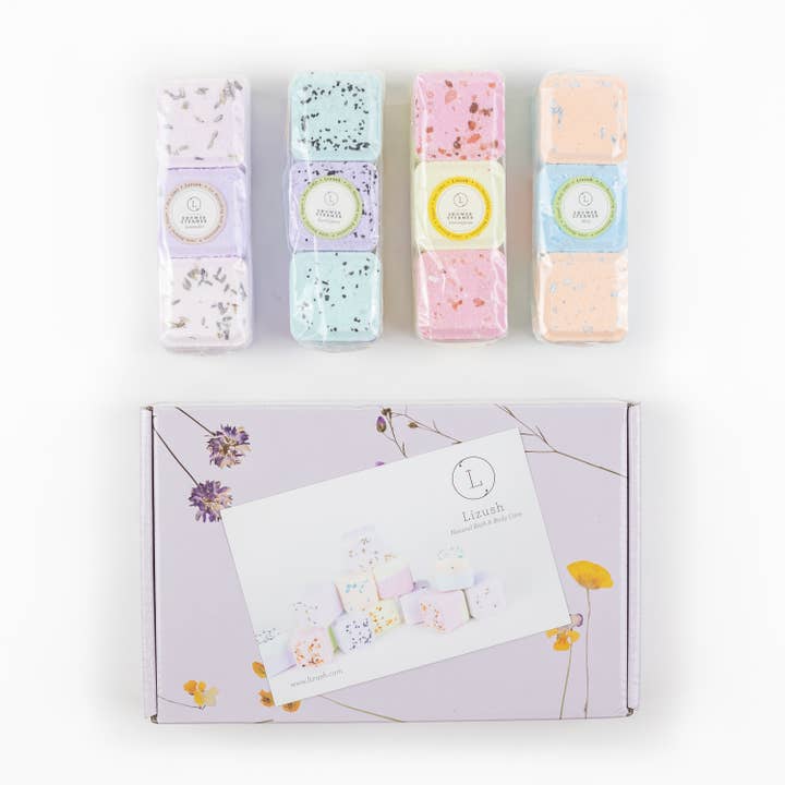 6 sæt med 12 brusebadere (blandede dufte+æteriske olier) for engroshandel hos Lizush