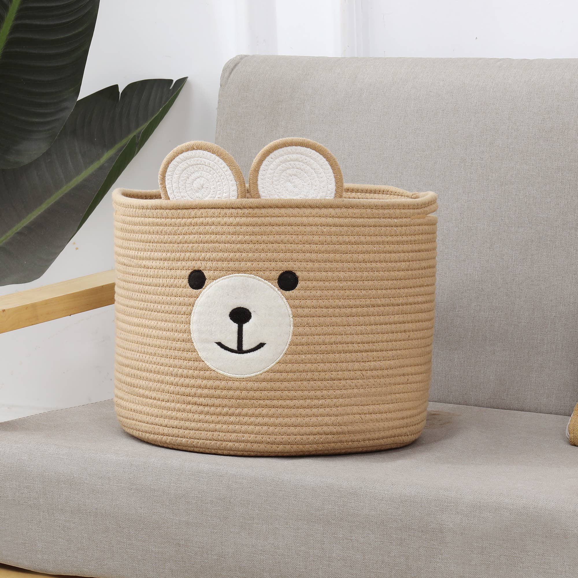 Park Life Designs - Vente Panier – enfant et bébé - Panier de rangement en coton biologique Bertie Bear6