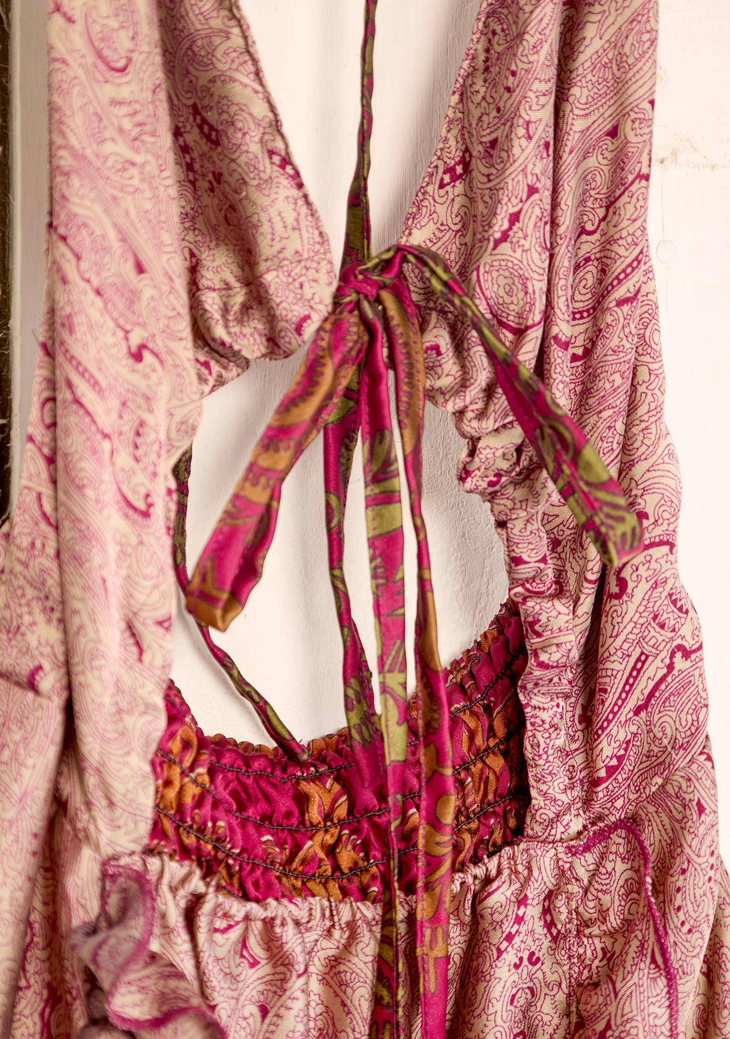 Namaste – wholesale Dress – Women's – Recycled Sari Halter Dress5