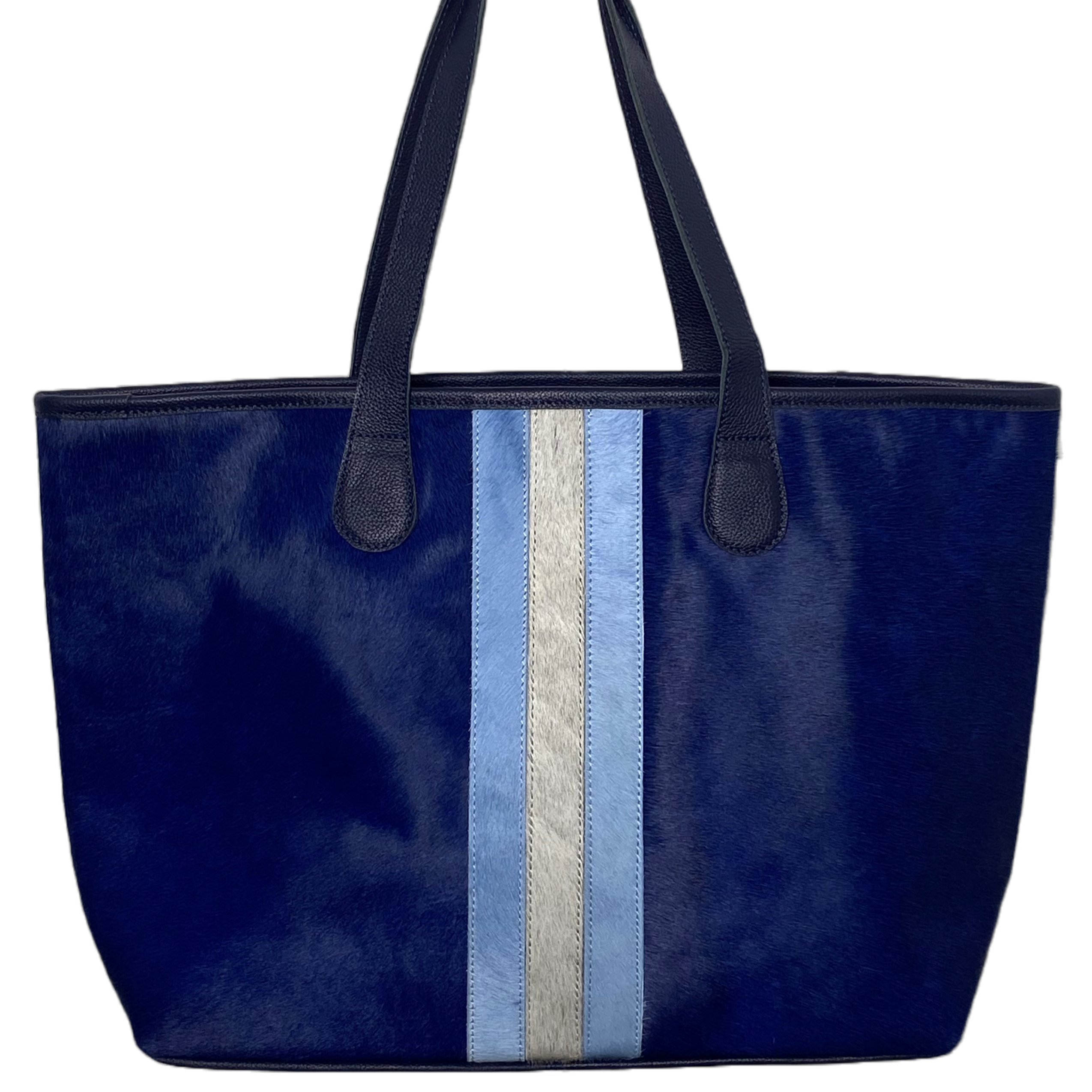 Parker & Hyde - Wholesale Tote Bag - Women's - Hyde Stripe Tote - Navy & Baby Blue4