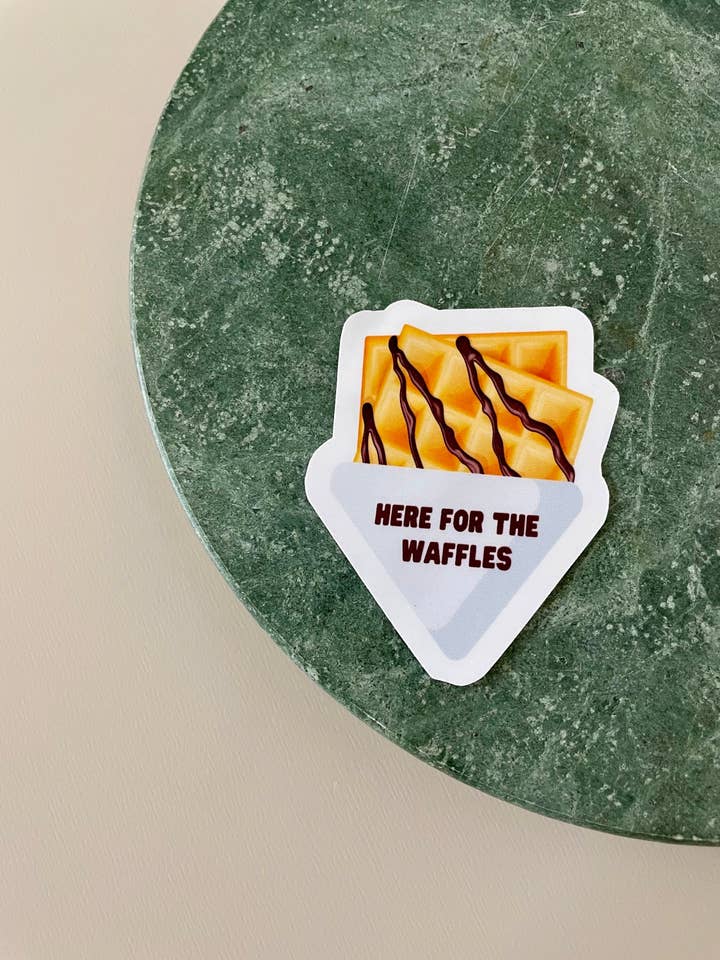 Waffle Ski Snowboarding Die-Cut Sticker for wholesale by Say It Ain't Sold