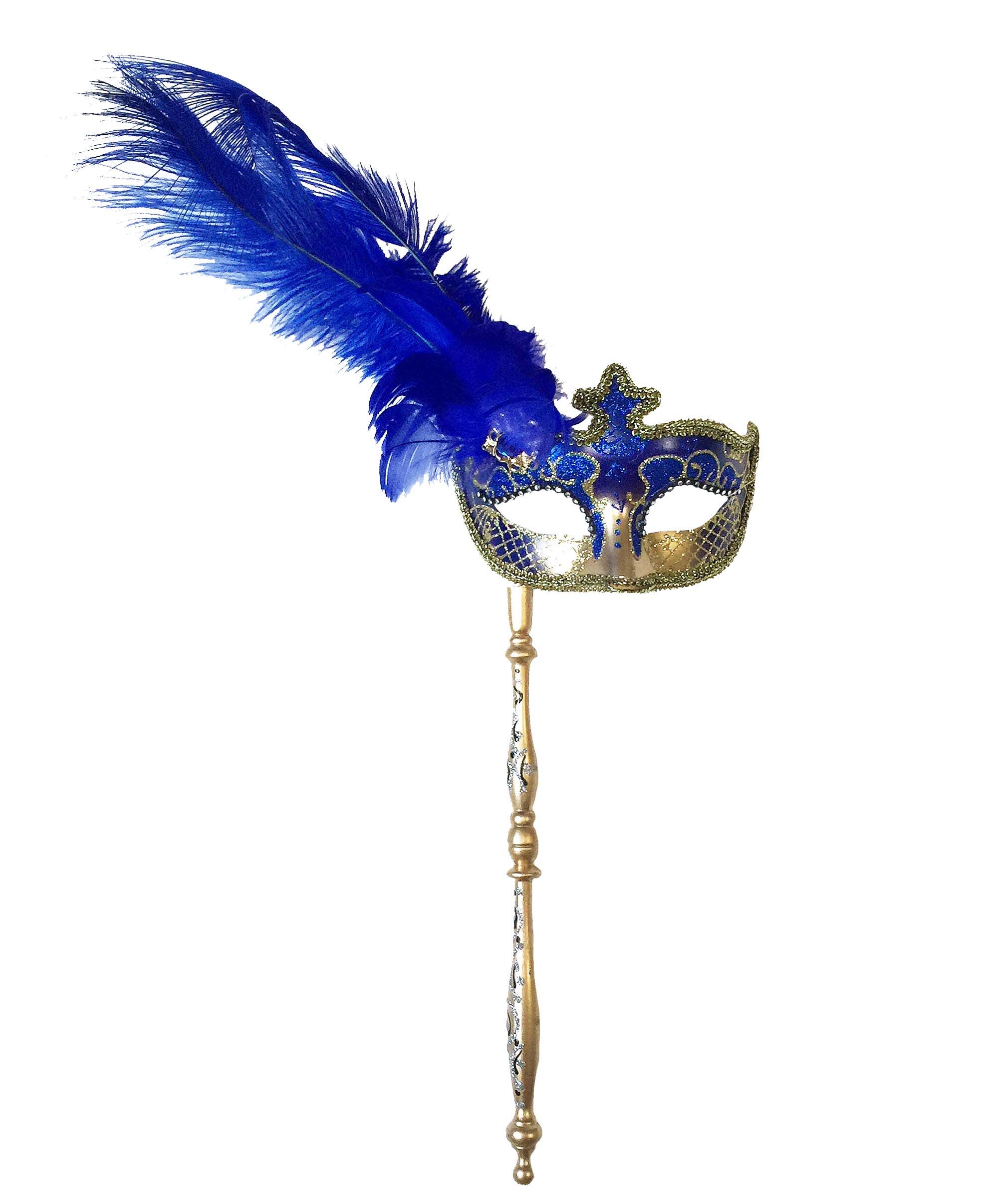 Mardi Gras Creations - Wholesale Costume - Women's - Anarkali Mask With Eye Detail With Detachable Stick10