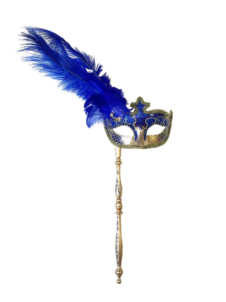 Mardi Gras Creations - Wholesale Costume - Women's - Anarkali Mask With Eye Detail With Detachable Stick10