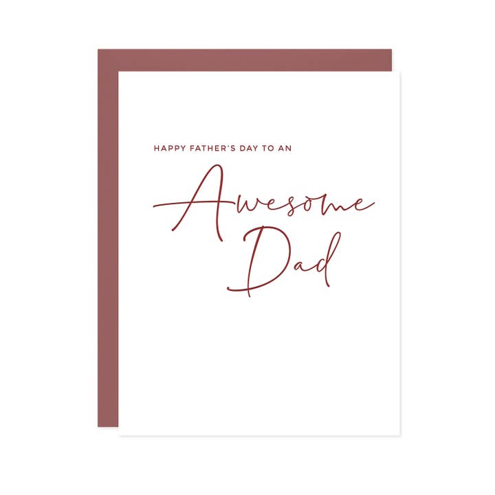 Missive - Wholesale Father's Day Card - Awesome Dad Letterpress Father's Day Card1
