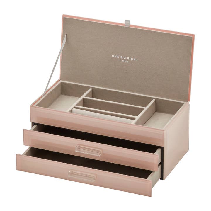 Joyero grande Gabriella Blush para venta al por mayor de One Six Eight London by PS Home and Living