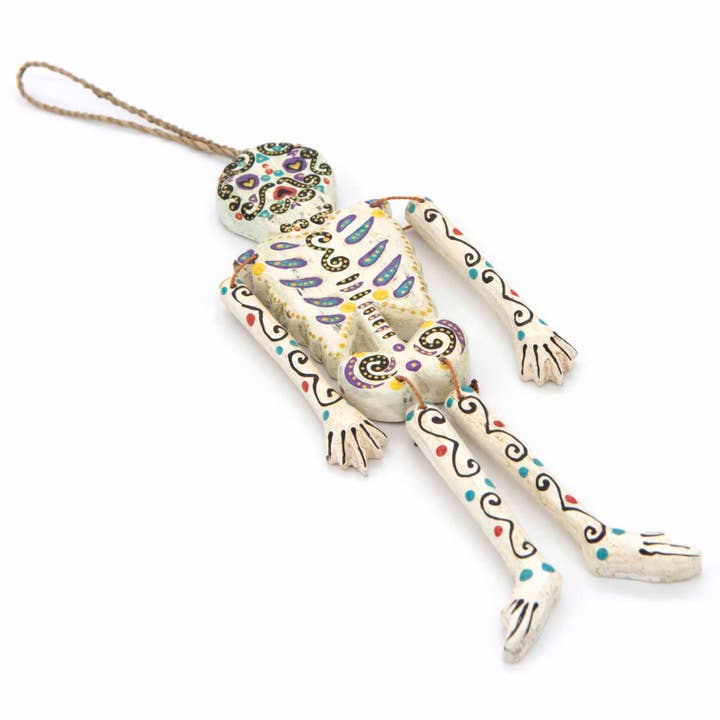 Siesta – wholesale Wood wall art – Candy Skull Small Skeleton3