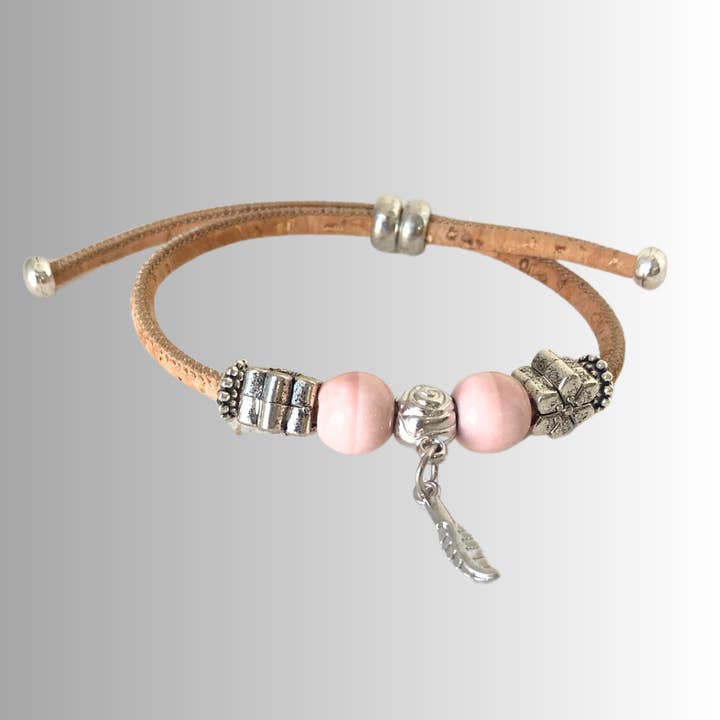 Cork Charm Armband för kvinnor - Justerbar för wholesale av Grow From Nature