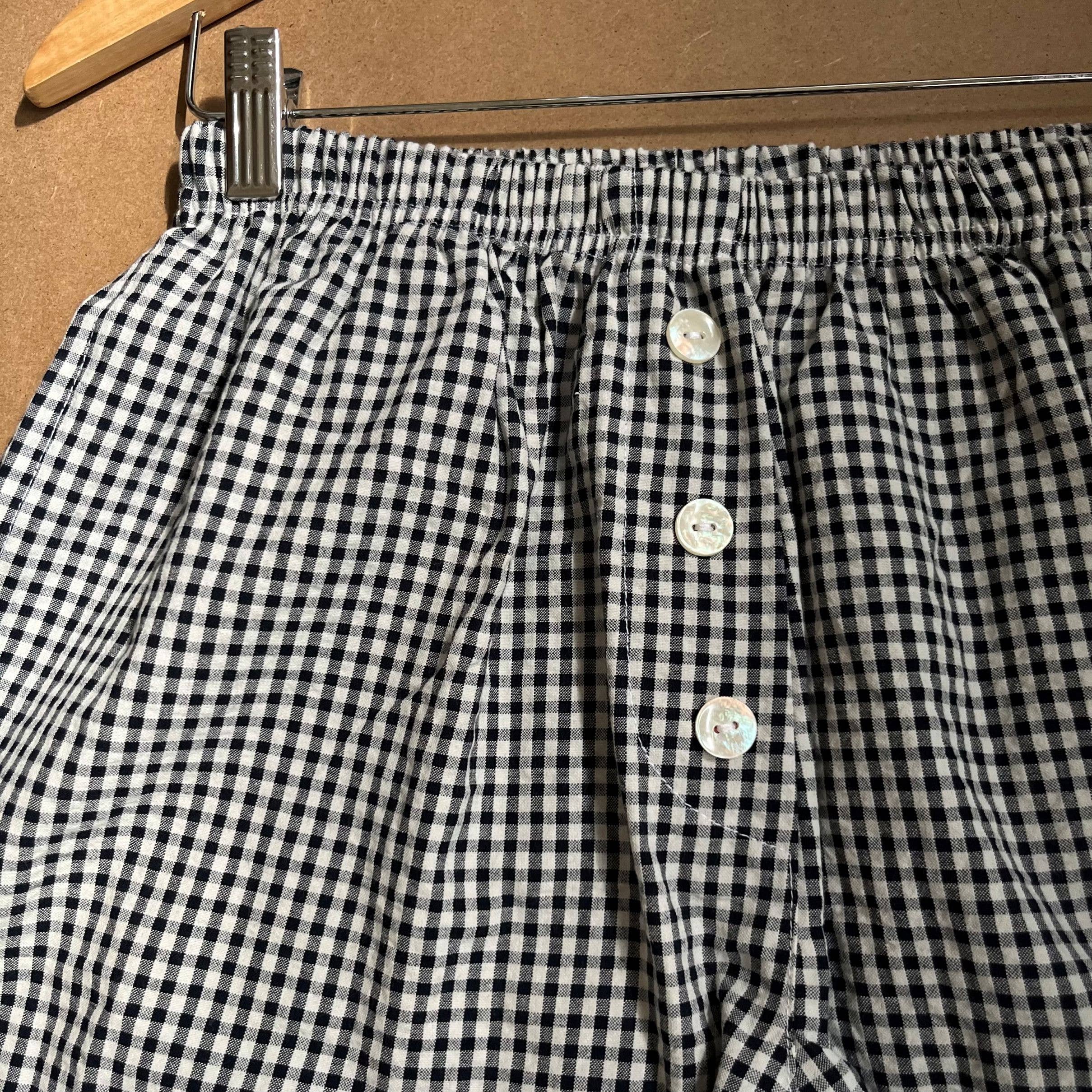 Wildflo Studio - Vente Short – femme - Caleçons en coton à carreaux marine foncé2