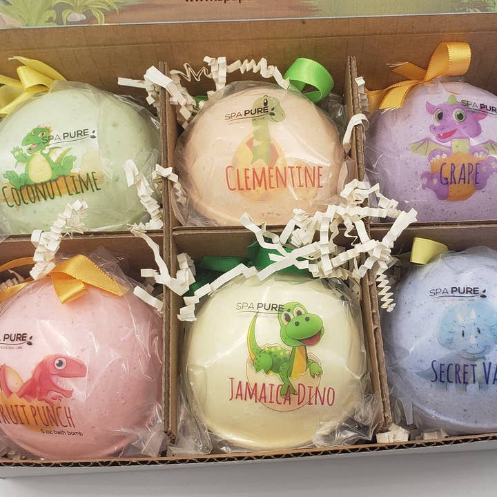Spa Pure, inc. - Wholesale Bath Bomb/Fizz - Dinosaur Bath Bomb for Kids with Surprise Toys Inside 12 Pk1