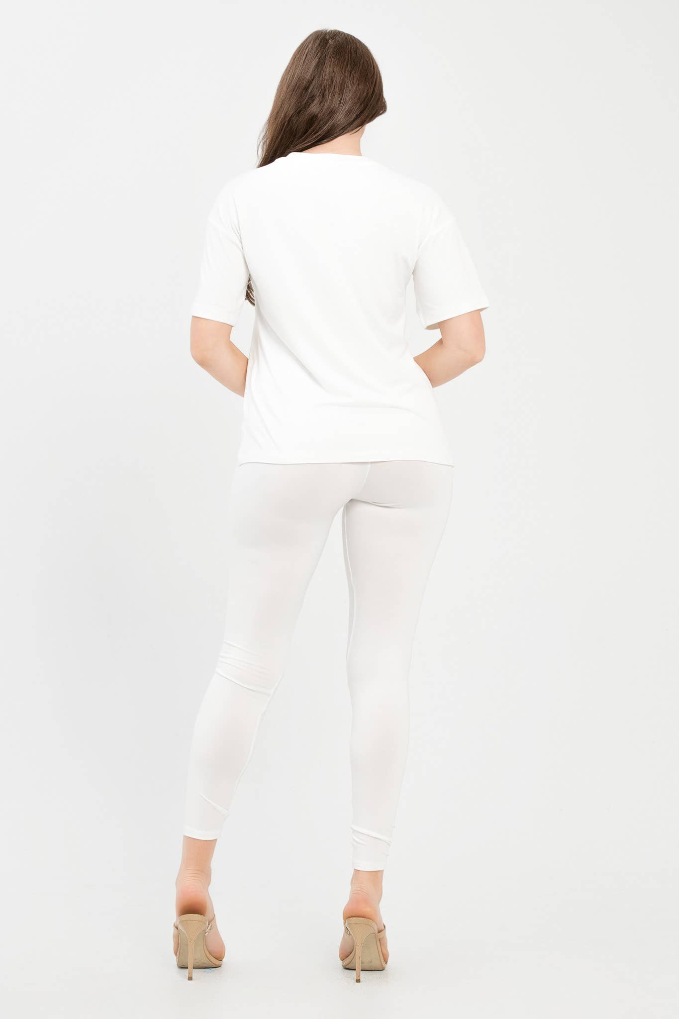 Julia by LoveJ – wholesale Set med topp och byxa – Dam – Set med borstad Dty rundhalsad topp och leggings3