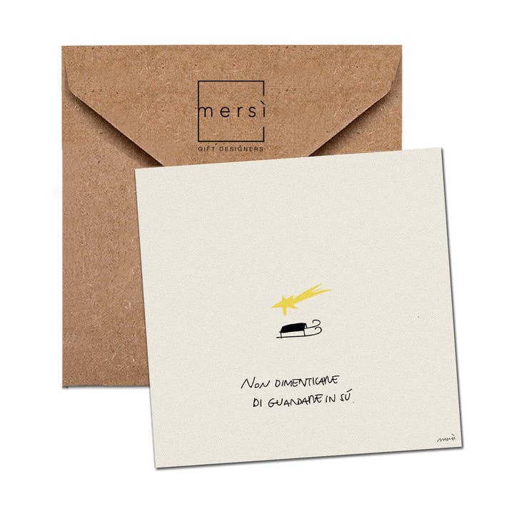 mersì gift designers - Wholesale Christmas Card - C45 - Greeting card - Christmas card - sledge - sledge0