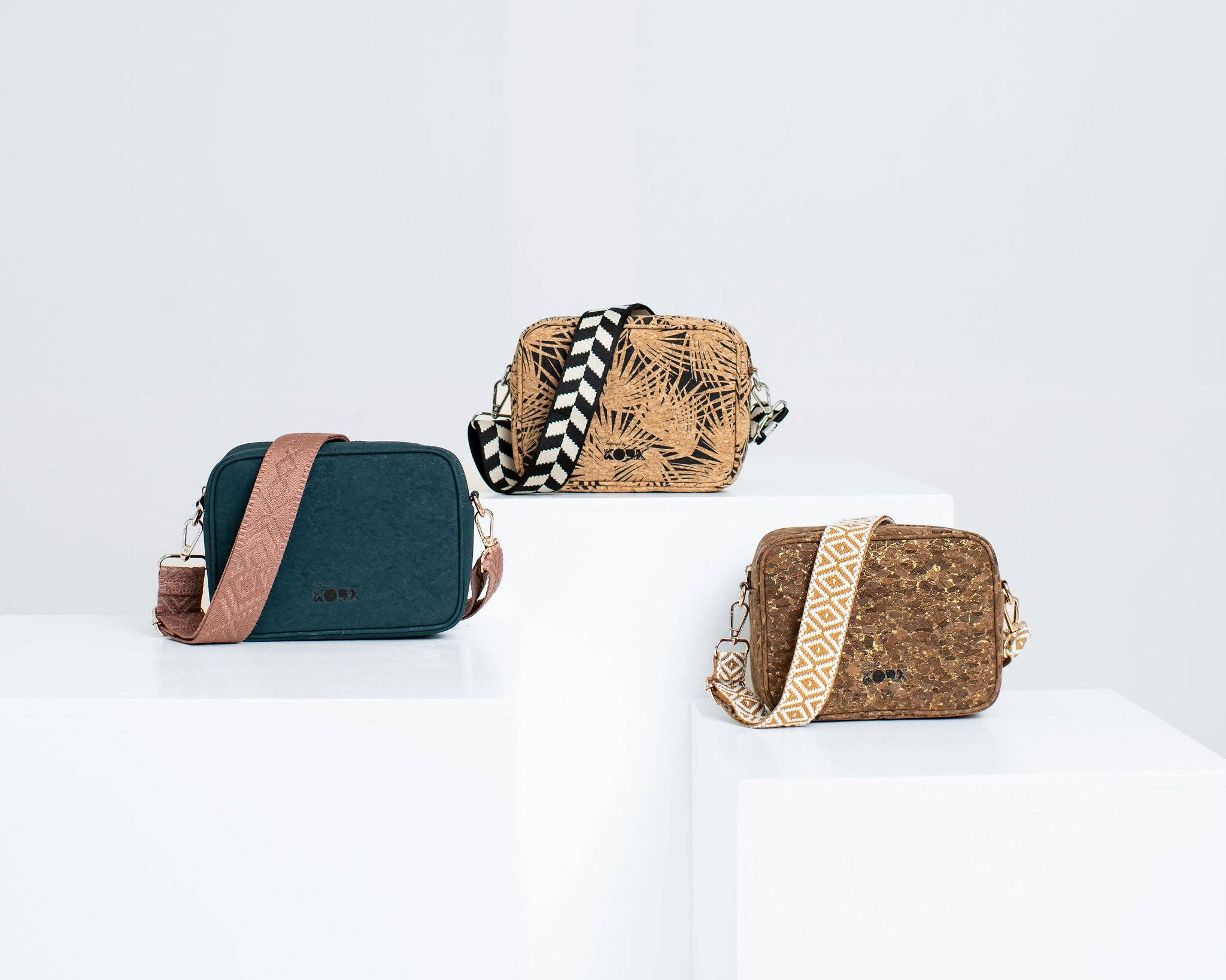 KORK & Inspired by KORK - Wholesale Crossbody Bag - Women's - Anastasia Cork Small Crossbody- Dark Teal5