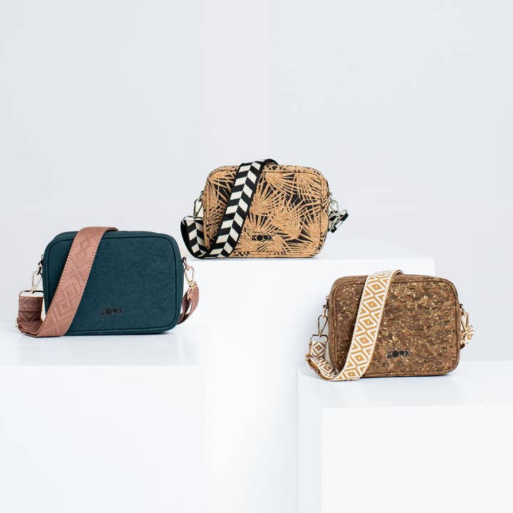 KORK & Inspired by KORK - Wholesale Crossbody Bag - Women's - Anastasia Cork Small Crossbody- Dark Teal5
