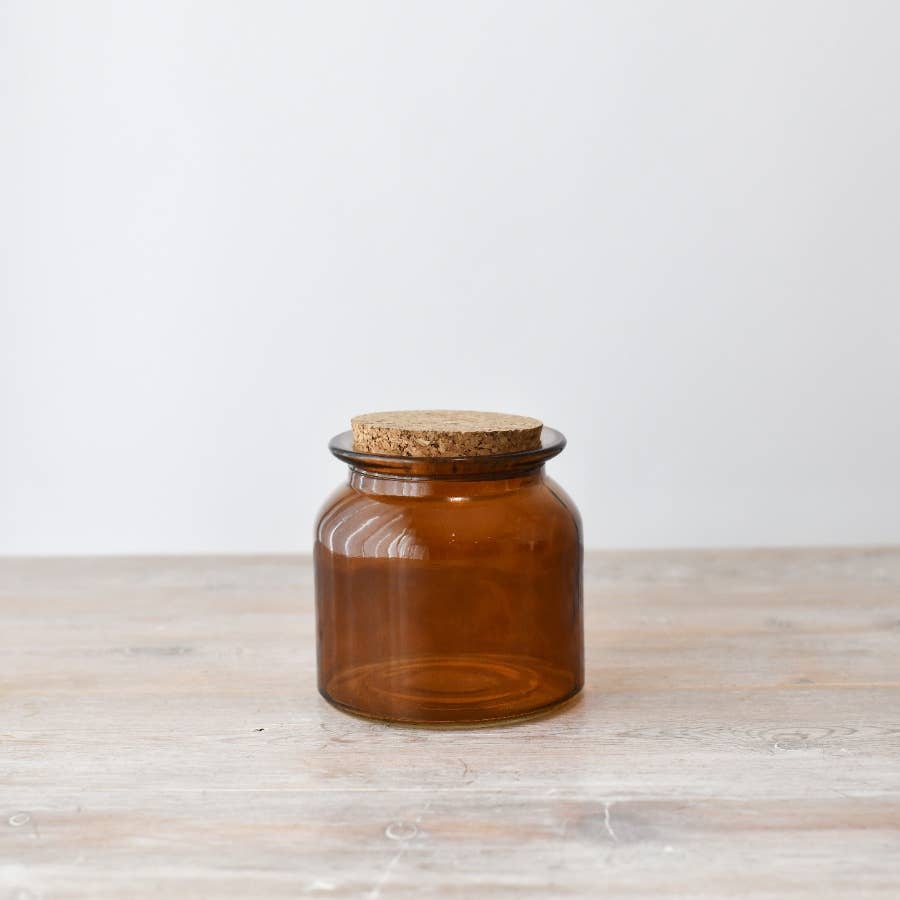 Gainsborough Giftware x Portland Living - Wholesale Jar - Painted Glass Storage Jar with Cork Lid, 10cm