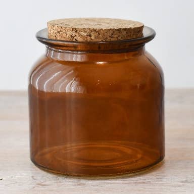 Bocal de rangement en verre peint avec couvercle en liège, 10 cm pour la vente par Gainsborough Giftware x Portland Living