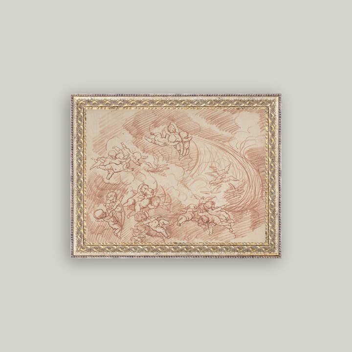 Petal Lane Home - Wholesale Wall Art Set - Red Cupid Framed Antique Art