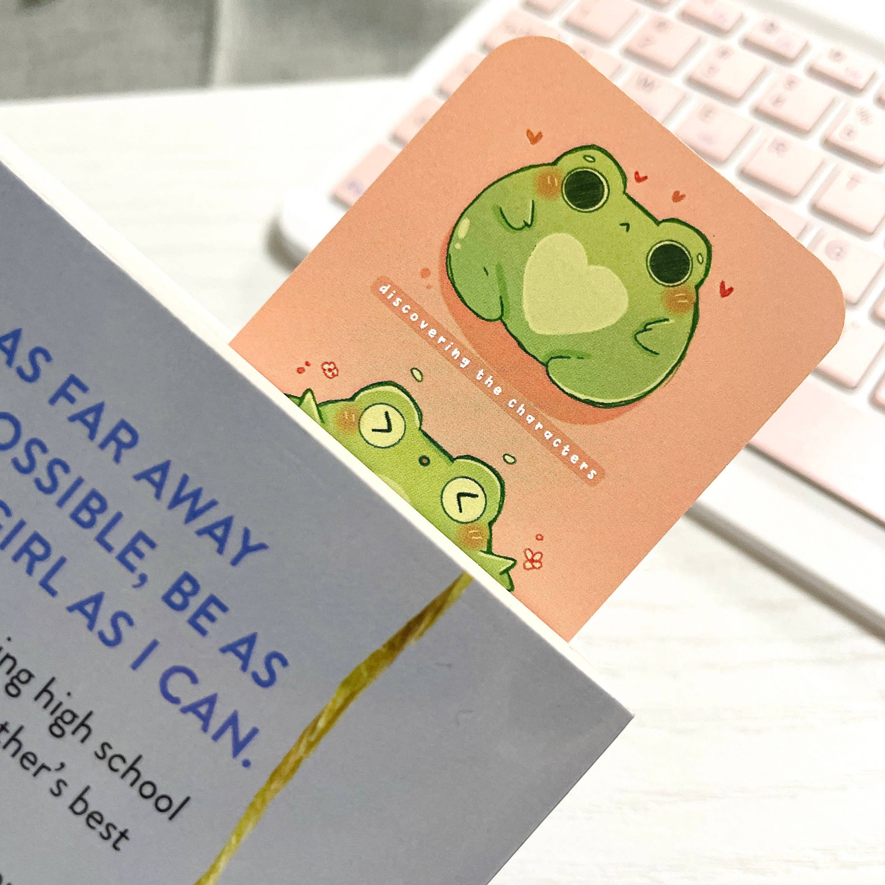 BubblesArtCraft - Vendita all'ingrosso Segnalibro - Segnalibro rana | Frog Art | Segnalibro carino | Doppia stampa2