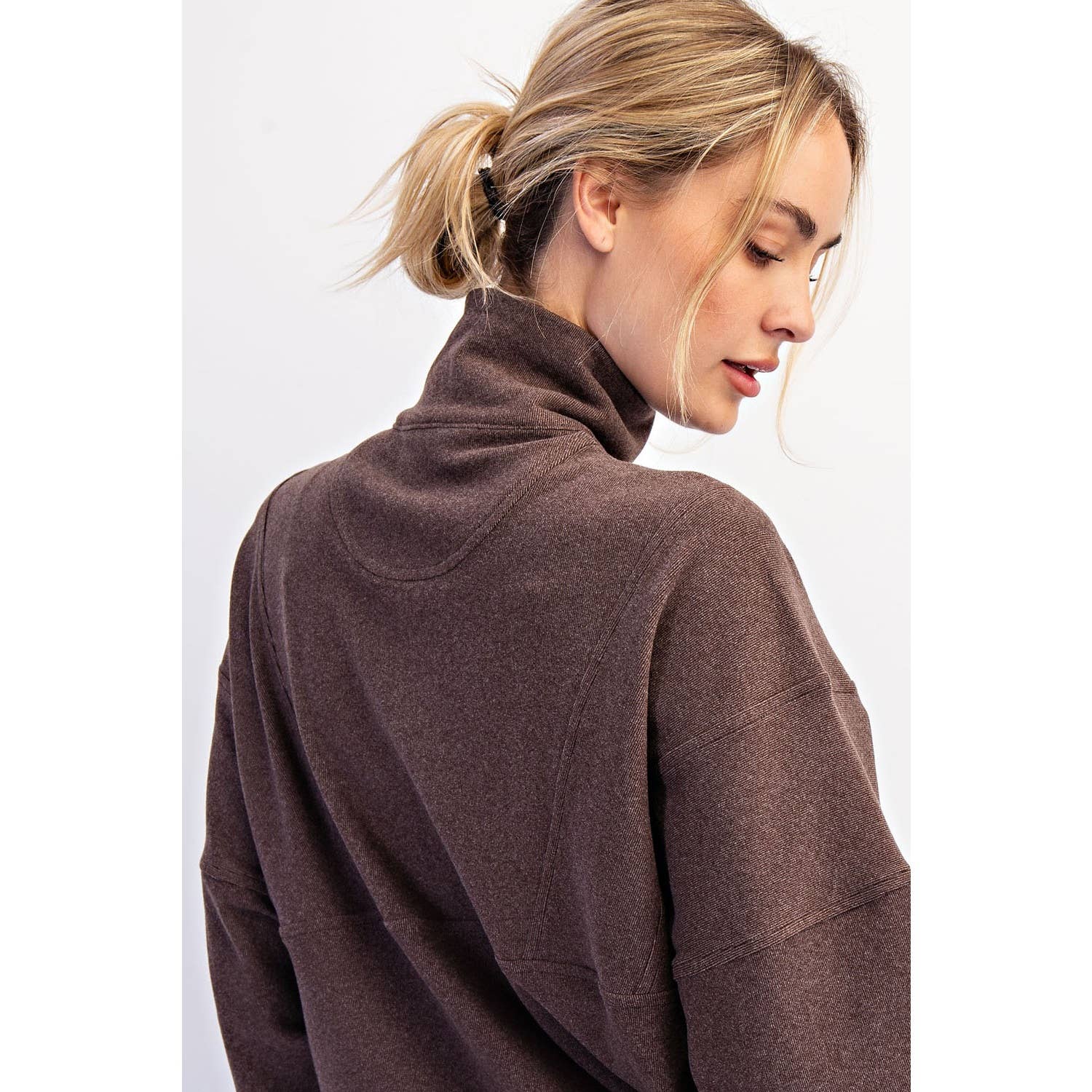 Rae Mode - Wholesale Lounge Top - Women's - BRUSHED RIB QUARTER ZIP PULLOVER11