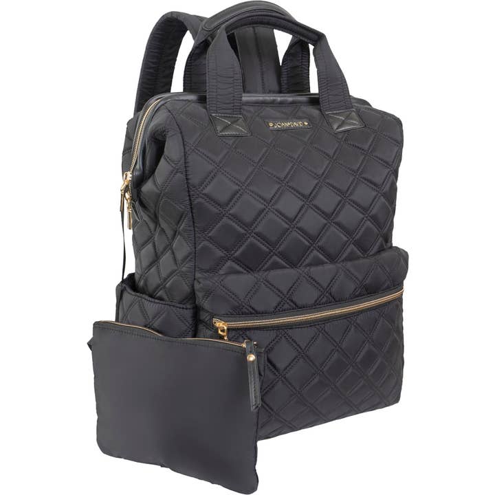 Magid – Mochila - Mulher por atacado – Mochila Quadrada de Nylon Acolchoado Joan & David Diamond de 18 Polegadas para Cadernos
