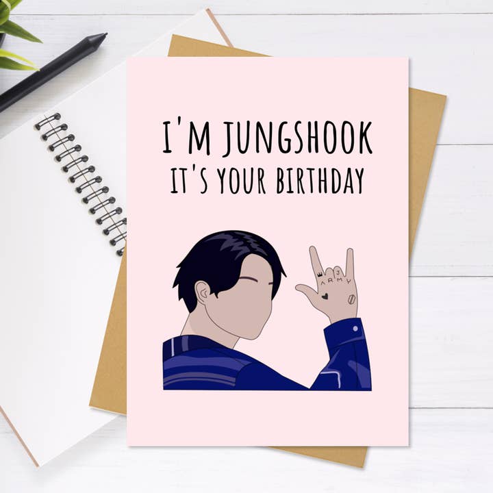 NotesfromNancy - Wholesale Birthday Card - BTS Jungkook Birthday Card