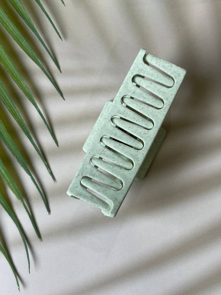 Nakoa The Label - Wholesale Hair clip – Women’s - Elongated Rectangle - Eco Friendly Biodegradable - Green1