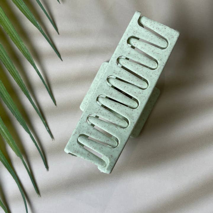 Nakoa The Label - Wholesale Hair clip – Women’s - Elongated Rectangle - Eco Friendly Biodegradable - Green1