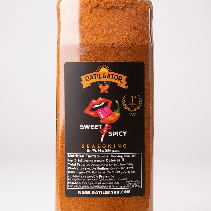 Assaisonnement sucré et épicé Datilgator de format commercial pour la vente par Datilgator Seasonings