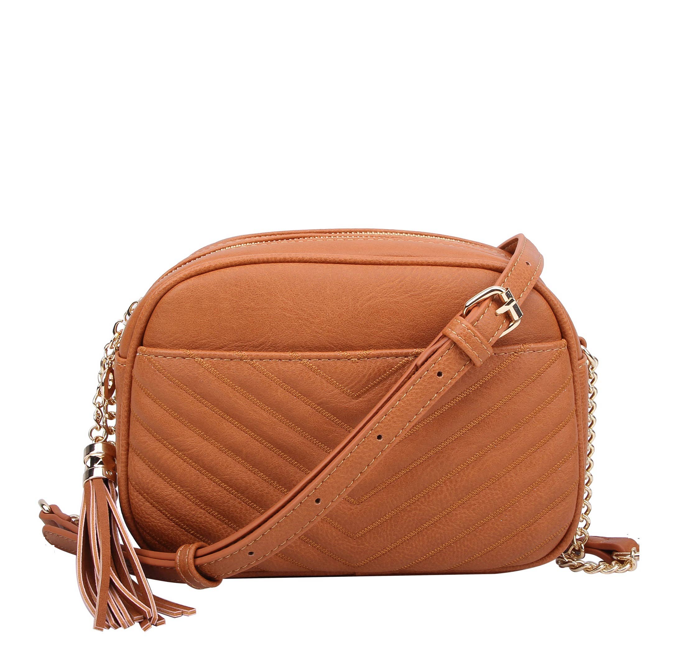 MiMi Wholesale - Vente Sac à bandoulière – femme - Sac à bandoulière Veronica à pompons cousus en V avec fermeture éclair22