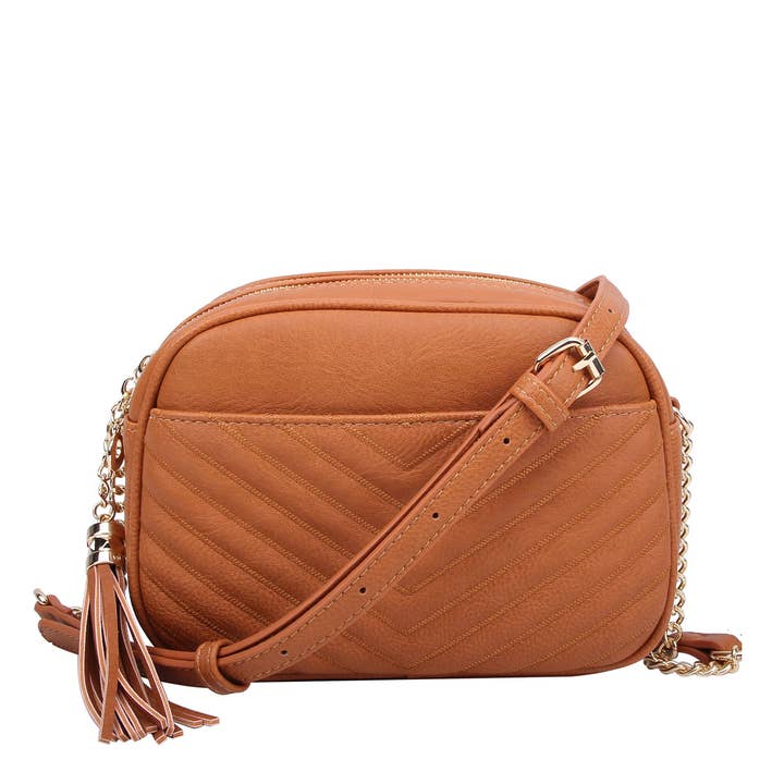 MiMi Wholesale - Wholesale Crossbody Bag - Women's - Veronica V-Stitched Tassel Crossbody Bag with Zipper24