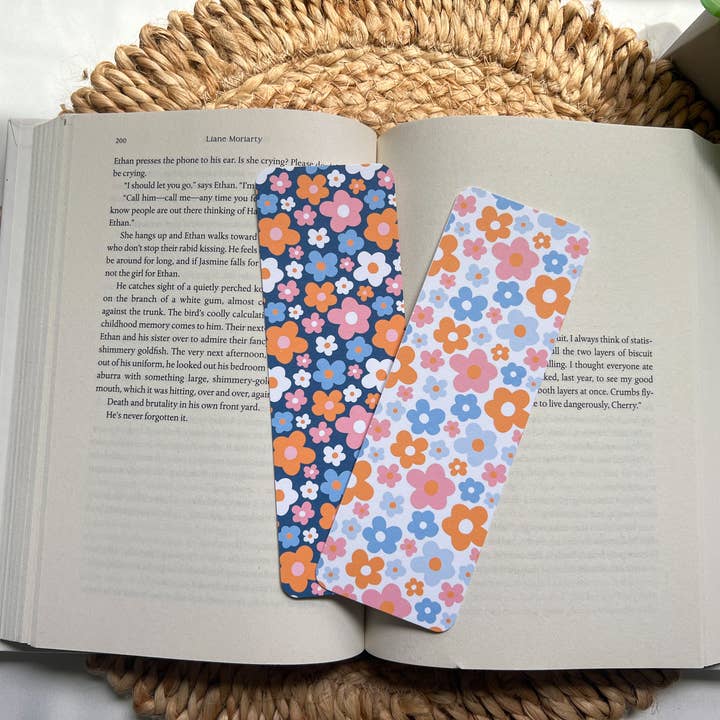 Marque-page en carton, marque-page fleur rétro pour la vente par See You Tomorrow Shop