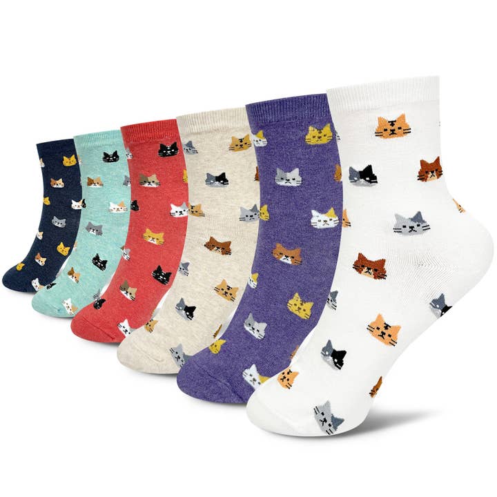 7DAYSSOCKS - Wholesale Socks - Women's - Women's Crew Cat Friends Socks6