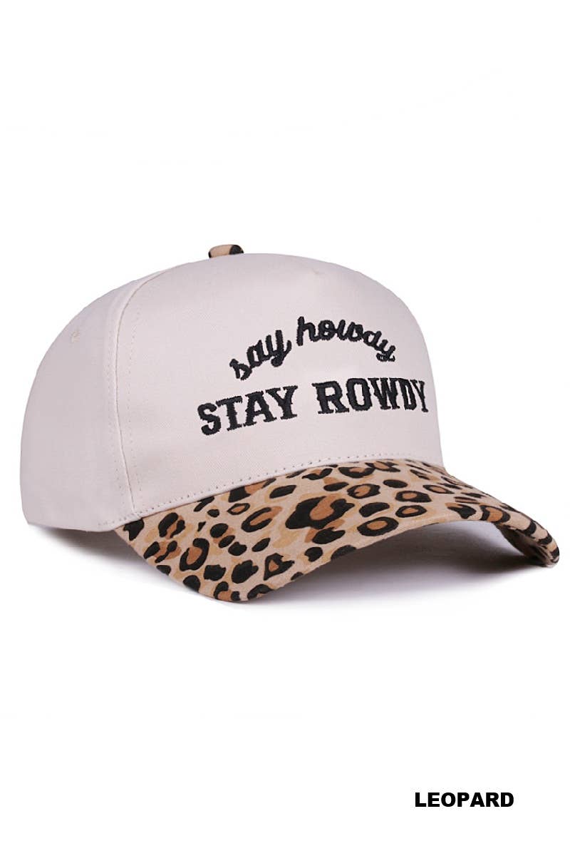 42POPS - Wholesale Honkbalpet - Dames - .1028 Zeg Howdy Blijf Rowdy Two Tone Canvas Katoenen Pet SI-289910