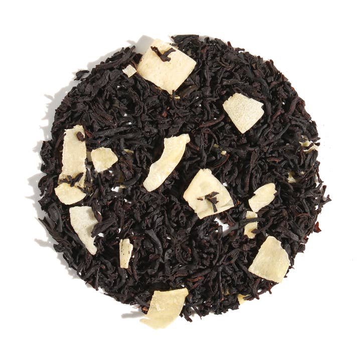 Coconut a la Creme Black Loose Leaf Tea for wholesale by Plum Deluxe Tea